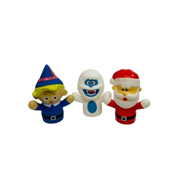 Finger Puppets Rudoph Island of Misfit Toys Santa Abominable Snowman Herbie - Picture 1 of 8